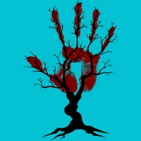 Halloween Tree Muns Ocean Blue Graphic Tee - Dizajn od strane ljudi 3xl
