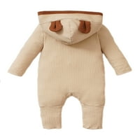 Glookwis novorođenčad Romper Slatka zimska odjeća odijela Ležerne prilike Ležerne prilike Jedan sa kapuljačom