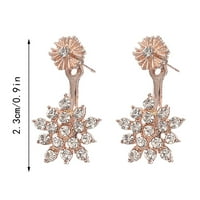 Valentine nakit za žene prekrasne minđuše za snježne pahulje Diamond Micro Inlay Daisy Minđuše naušnice