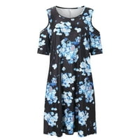 Haljine za prodaju za žene plus veličine kratkih rukava s kratkim rukavima cvjetni uzorak Okrugli vrat
