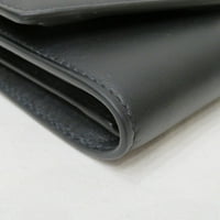 Ovjerena korištena koverta Maison Margiela Trostruk novčanik crne kožne torbice Trifold unisex