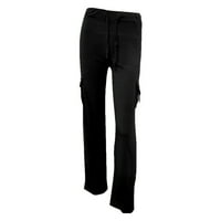 GUZOM radne pantalone za žene - sa džepovima Cargo Hlače Crne veličine XL