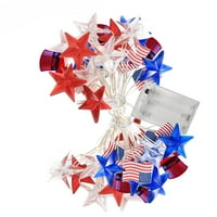 Wozhidaoke USA STAR sa američkim zastavama Svjetla za zastavu 4. juli Dan nezavisnosti Dekorativni LED