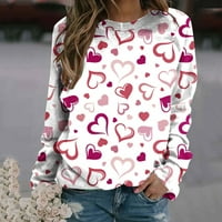 Zodggu Rollback Dukseri za ženske kraljevne drage Modni pulover vrhovi Trendi pokloni Comfy Valentines