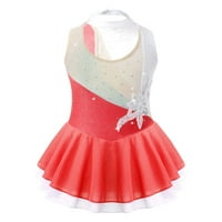 IEFiel Kids Girls Shiny Sequin cvjetna baletna gimnastičarska haljina Leotard bez rukava bez rukava