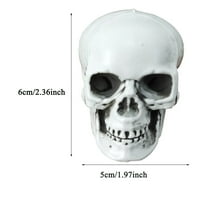 Prozor za pročišćavanje Halloween lobanje glave Dekor, plastične realističke ljudske kosturne lobanje