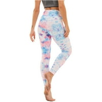 Ženske joge pune dužine hlače za čišćenje sportova joga uzorak gamaše visoke struk bib hlače pokrivaju