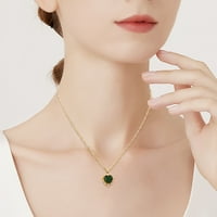 Gyouwnll Heart nakit pokloni za žene Amethyst Privjesak ogrlica
