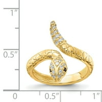Sterling srebrni pozlaćeni pozlaćeni CZ modni prsten veličine 8