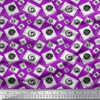 Soimoi Purple Rayon tkanina žig žiga Božićska tkanina za ispis sa širokim dvorištem