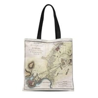 Platno Tote Torba Europa Mapa Atine u drevnoj Grčkoj Trgovinski grafikoni za višestruki prijevoz torbe
