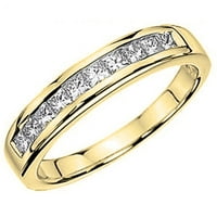 DazzlingRock kolekcija 0. Carat 14k bijeli dijamantni vjenčani nosač prstenasting CT, žuto zlato, veličina