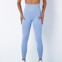 Joga hlače Žene Bespremljene tajice za obuku Efekat za poboljšanje kuka Profil joga hlače plava + m