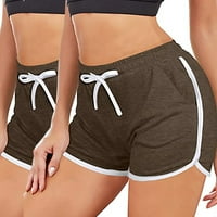 Žene Ležerne prilike Ležerne prilike Casual Yoga kratke hlače Elastični struk 2-pakovanje