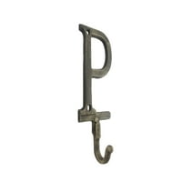 [Pakovanje od 2] Rustikalno zlatno likovno odvojeno slovo p abeceda zidna kuka 6