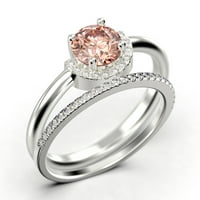Vidna minimalistica 1. karat za ručni morgatit i dijamantski moissan zaručni prsten za vjenčani prsten,