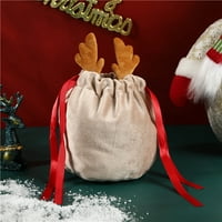 Multitrast božićne bombonske torbe, crtane rogove crtača baršunaste torbe za zabavu