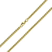Ogrlica za repnu lanac zlata pozlaćeni srebrni ton nehrđajući čelik