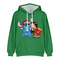 Hoodies za muškarce i žene Lilo & Stitch Božićni tiskani poliesterski lagani 100-8XL božićni kostim