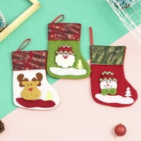 Vikakiooze Božićni ukrasi Božićne čarape Poklon torba Crvena Santa Claus Božićne čarape