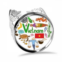 Vijetnam Love Heart Landscap Nacionalni zastava Podesivi ljubavni vjenčani angažman