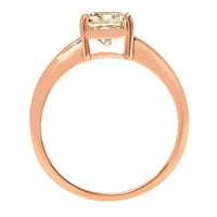 2. CT sjajan jastuk Cleani simulirani dijamant 18k ružičasto zlato pasijans prsten sz 10