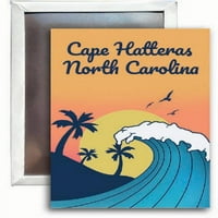 Cape Hatters North Carolina Suvenir 2x3 Frižider magnetni valni dizajn