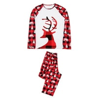 Fanxing Clearance Božićne pidžame Podudaranje porodičnih setova zimska spavanje za spavanje zapise za