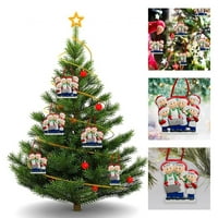 Farfi božićna stablo Privjesak personalizirana široka primjena smola Prezime za prezime za pisanje DIY