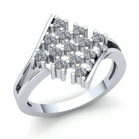 Originalni 2CT okrugli rez Diamond Dame Jedinstvena fantastična godišnjica angažman prstenasto 14k ruža,