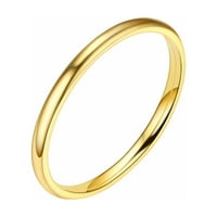 Xiangdd nehrđajući čelik Glatki prsten titanijum čelični par prsten veličine 5-12