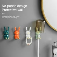 CARTOON BUNNY držač za zube - Punch besplatno, jak pričvršćeni, multifunkcionalni spremište, zidno montirano