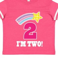 Inktastic 2. rođendan godina stare djevojke Rainbow Star Gift Toddler Toddler Girl Majica