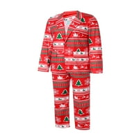 Porodica Seyurigaoka Uklapanje božićnih pidžama Outfit Ispis Bluzer i pantalone s dugim rukavima