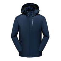 Hot6SL muški zimski kaput lagani kišni patentni patentni džepni jakne vodootporan kapuljač kapuljača