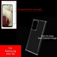 Slim-Fit fleksibilni gel TPU futrola za telefon kompatibilan sa Samsung Galaxy A 5G, sa zaštitnim zaštitnikom