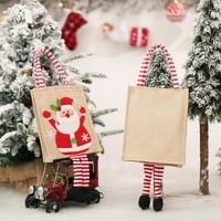 Božićna torba izvezena torba sa nogom poklon bombona bombonska torba božićna stabla viseća torba