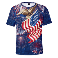 Majica, dječaci i muške majice Dan neovisnosti Havajske košulje za muškarce Kratki rukav Crewneck opušteni
