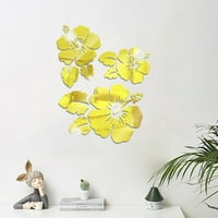 Nbuaila Zidne naljepnice Debele samoljepljive akrilno zrcalo Lijepo cvjetne naljepnice DIY ukras uklonjiva