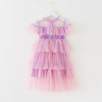 Ljetna haljina Dječja Djevojka Plus size Tulle Swing Boho Ruffled s kratkim rukavima odštampana haljina