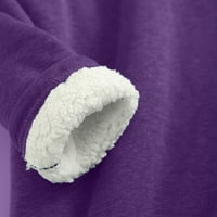 Košulje za ženske ležerne vrhove Casaul Debela dukserica Zimski baršunast Topla O-izrez Donje rublje