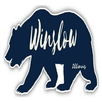 Winslow Illinois suvenir 3x frižider magnetni medvjed dizajn
