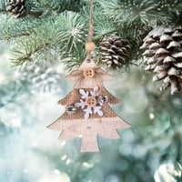 Božićni ukrasi Kućni dekor Tree Viseći ukrasi ukrasi Drvene viseće oznake Privjesci ukrasi za ukrase