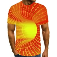 Muški kratki rukav The 3D digitalni optički iluzija T-majice ispisane proljeće casual okrugle majice