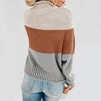Ženski pulover Dukseteri Žene sa ramena Duks ležerni pleteni pulover sa dugim rukavima