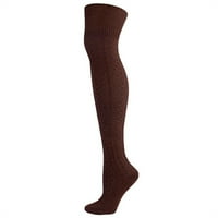 yievt odrasli ženske čarape čvrsto boje koljena-vino pamučne duge čarape nogu toplije