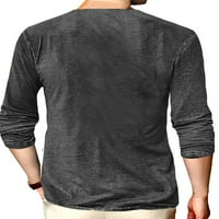 Cindysus muške ležerne tipke majica MENS Slim Fit Pulover Digitalni tiskani dnevni nošenje V vrat modnih
