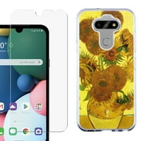 Slim-Fit Telefonska futrola za LG Tribute Monarch, zaštitna futrola GEL TPU, sa kaljenim zaštitnikom