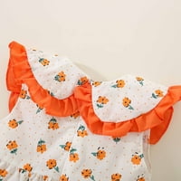 Penkiiy Toddler Djevojka Ljeto Out čipka lutka ovratnik lutka cvjetna haljina bez rukava sa hatsualnim