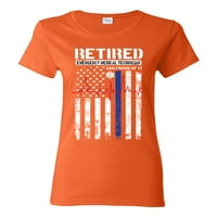 U penziji EMT i ponosni na IT Americana American Pride Women Grafička majica, narandžaste, x-vele